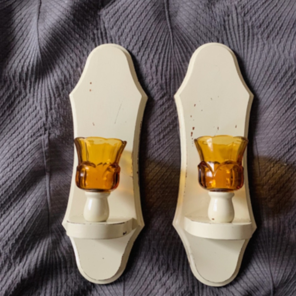 Wooden antique Candle Sconces